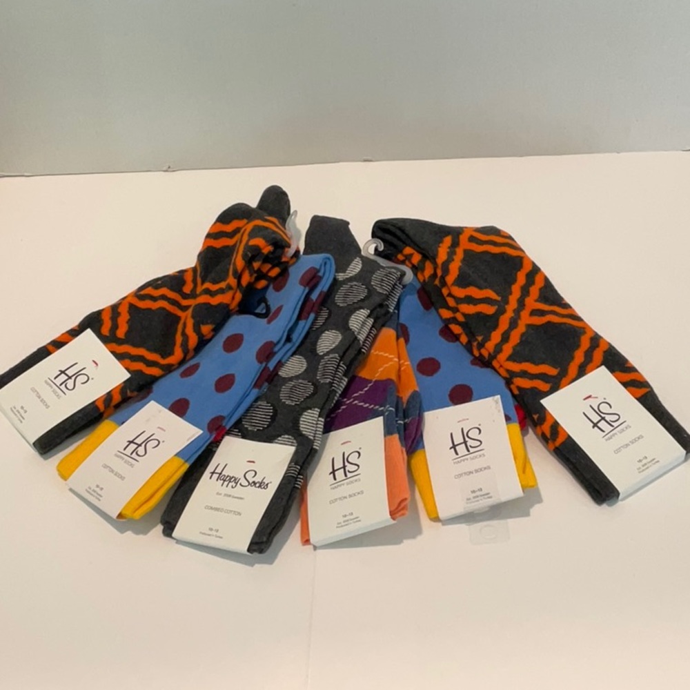 (B40) Happy Socks Bundle 6 Pairs of Socks  Size 10-13